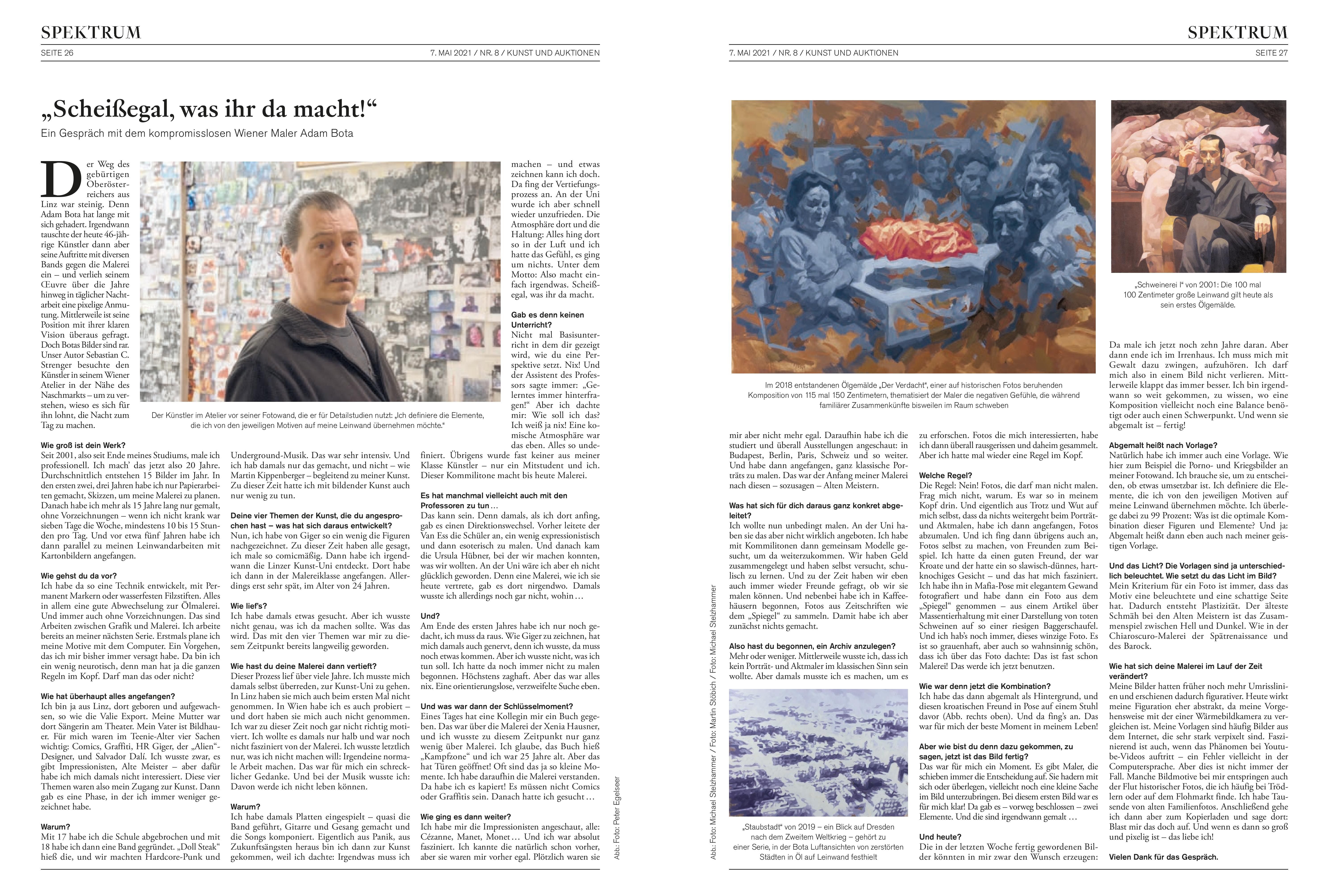 IMAGE: Interview, Die Zeit, Adam Bota, 2021 IMAGE: Interview, Die Zeit, Adam Bota, 2021